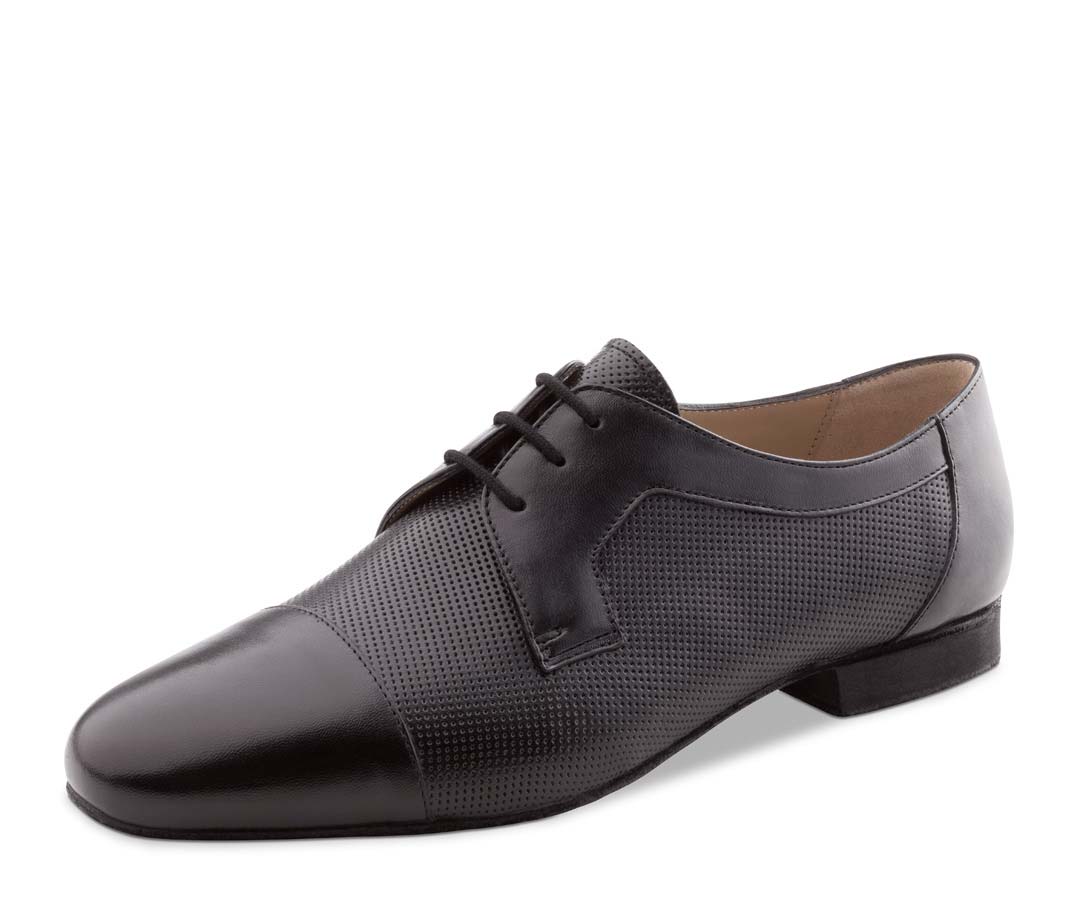 Treviso black men's dance shoe by Werner Kern with perforated leather