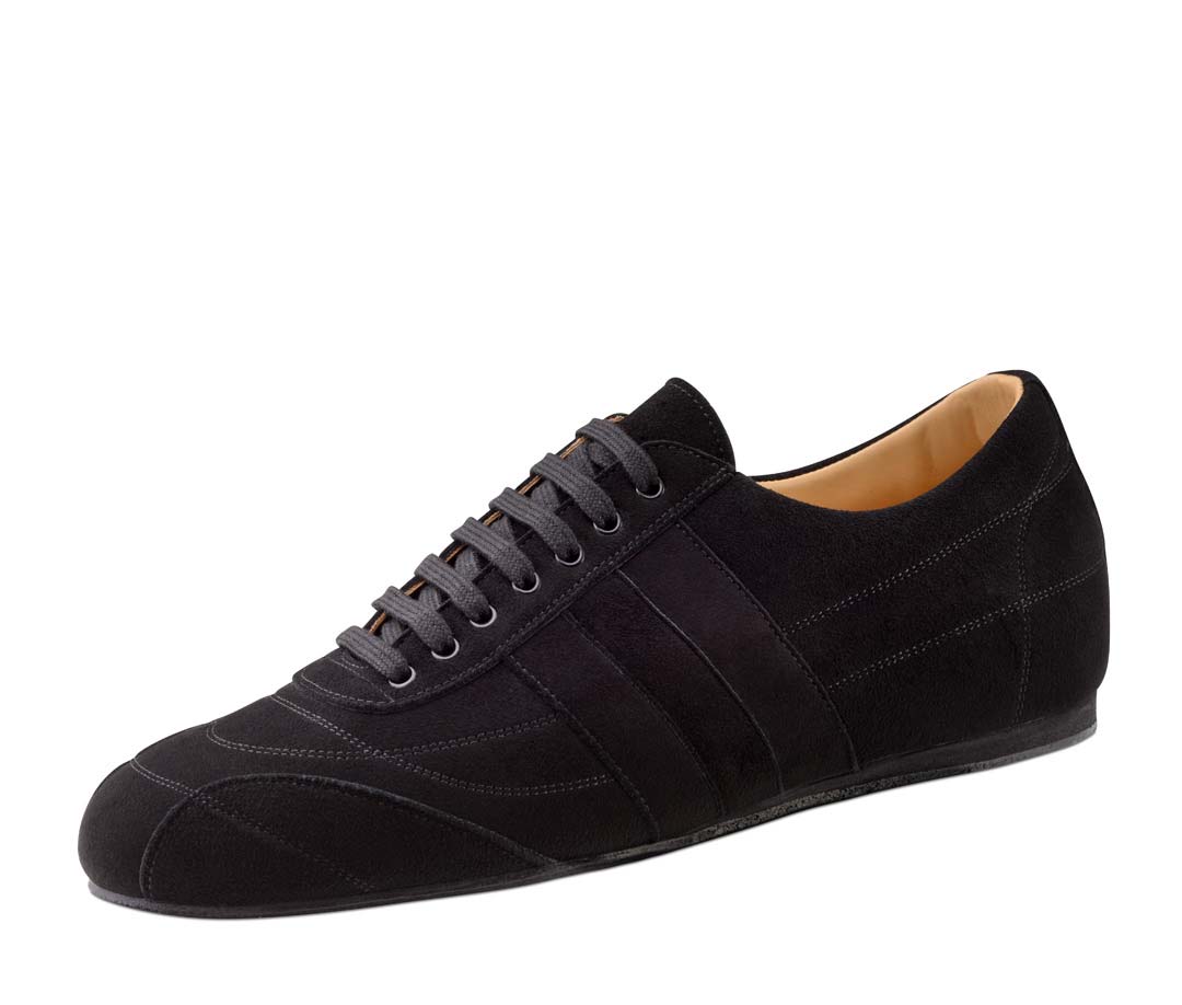 Cortino black men's dance shoe Sneaker by Werner Kern for loose insoles