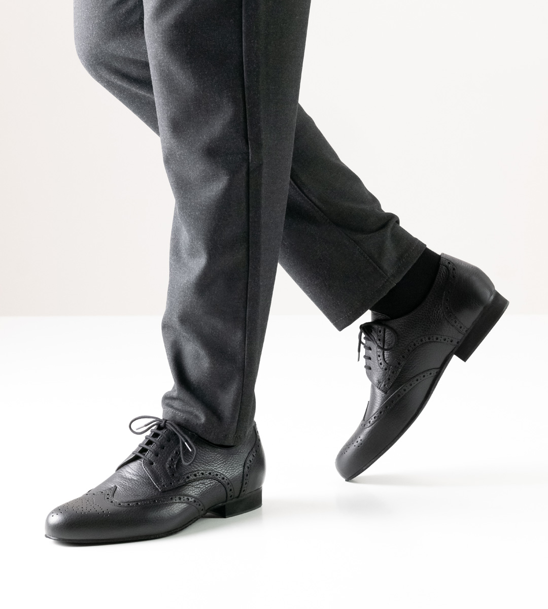 black men's dance shoe by Werner Kern for wide feet