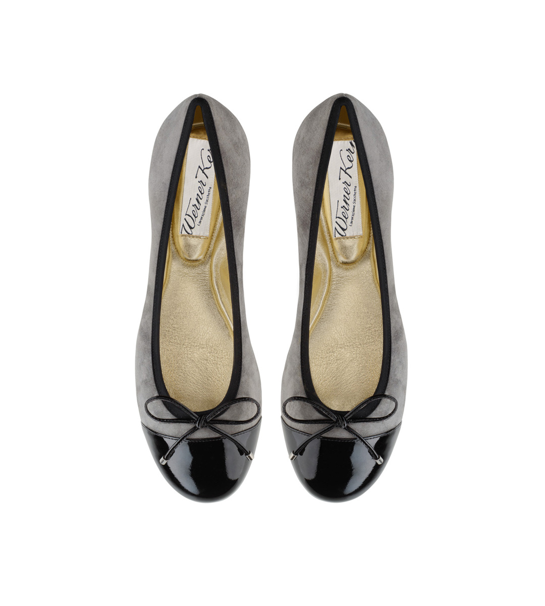 Ballerina Mila - Werner Kern Ballerinas Grey ballerina Mila from Werner Kern in fine suede