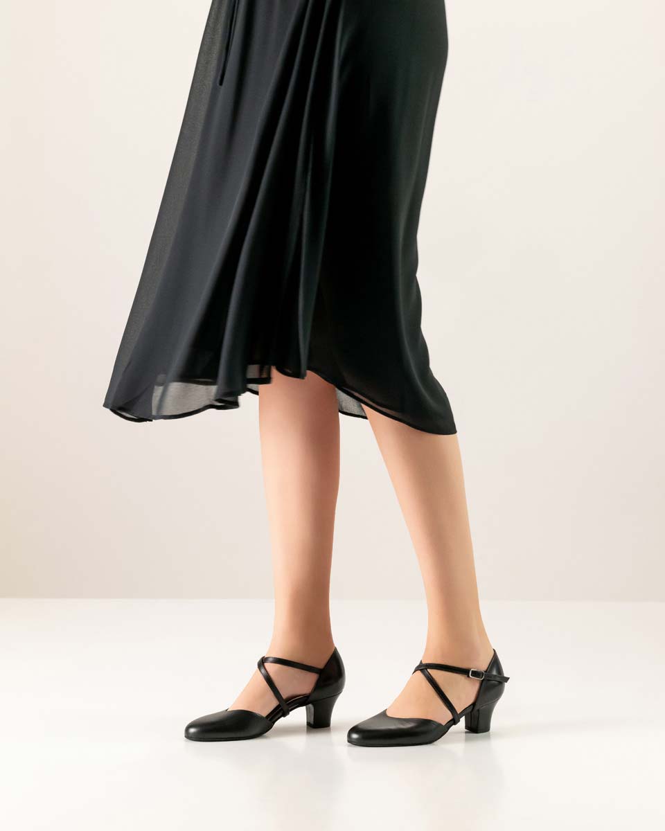 Debby closed ladies dance shoe by Werner Kern combined with a black dress