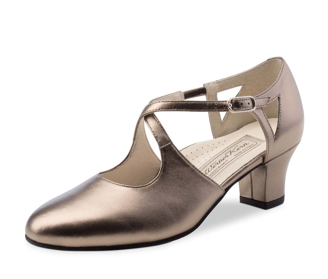 Gala closed Werner Kern ladies' dance shoe in antique silver